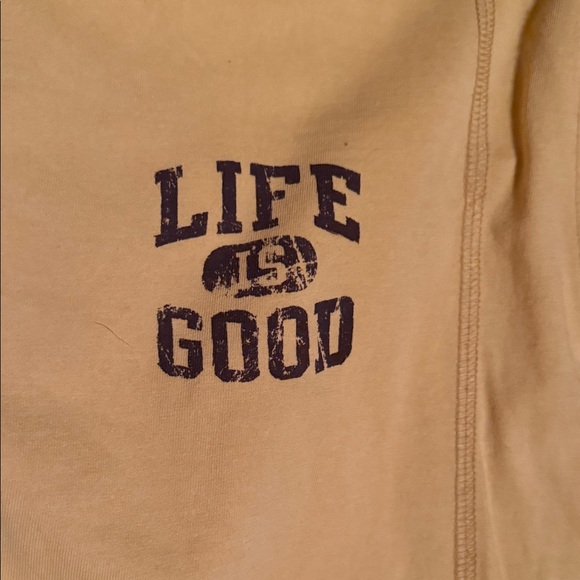 Yellow Graphic Tee & Floral Skirt Set stretches to 32”  both all cotton t-men sm - Picture 2 of 6